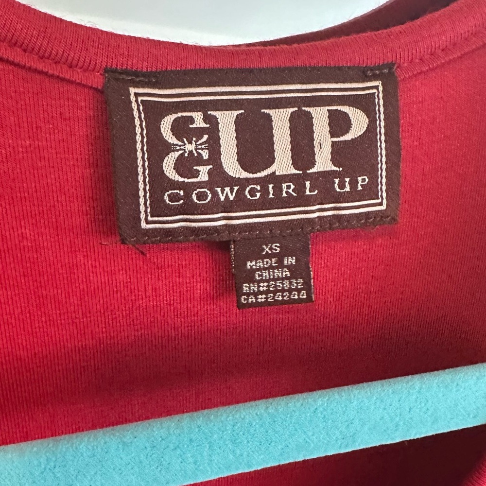 Cowgirl Up Red Fringe Tank Top - Picture 3 of 4
